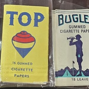 TOP Yellow and Blue And BUGLER Gummed Cigarette Papers